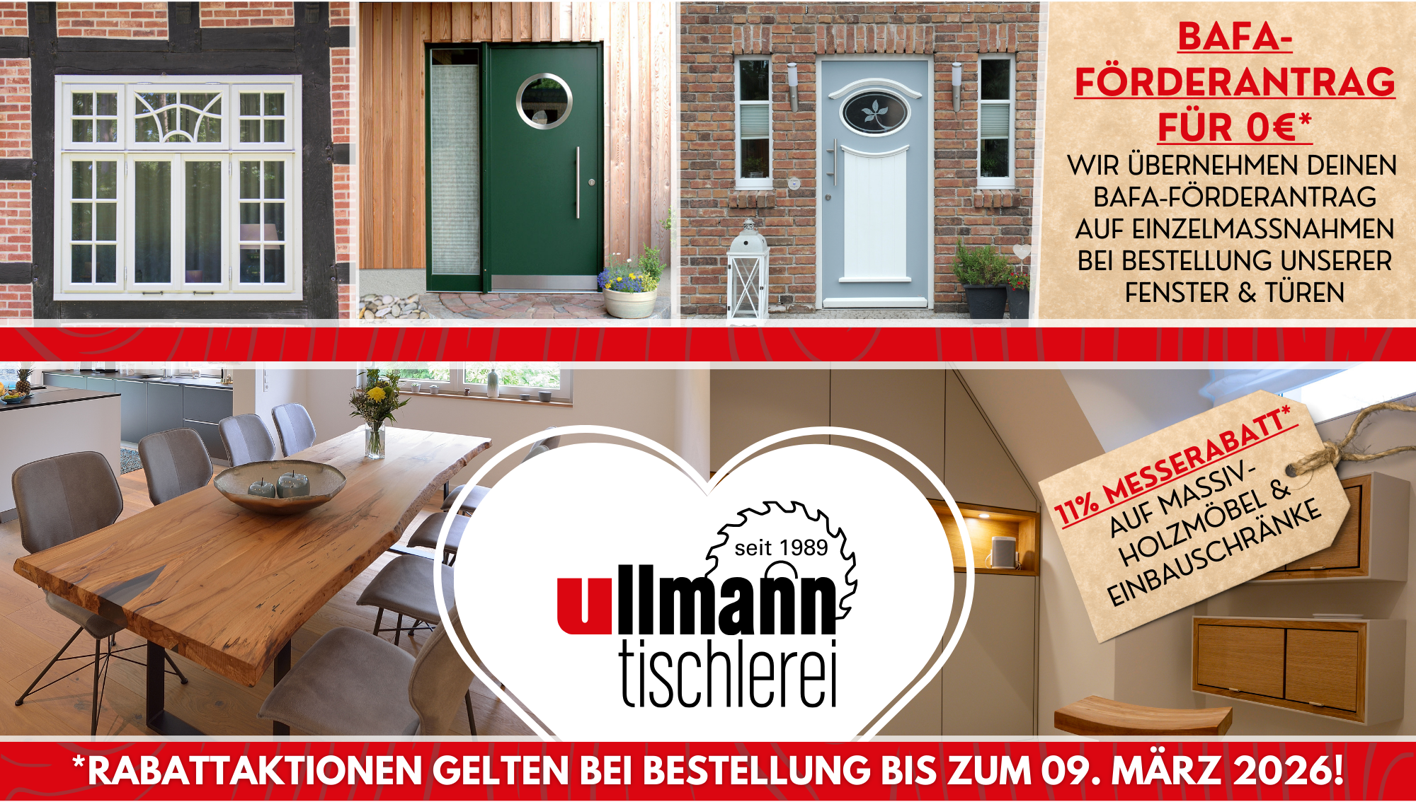 Rabattaktionen ullmann tischlerei Hausmesse2 2026