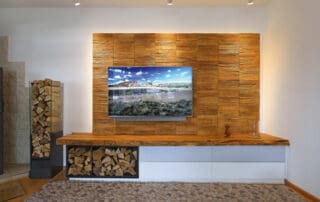 TV-Schrank, TV-Wand, rustikal mit weißen Schubläden TV-Schrank, TV-Wand, rustikal mit weißen Schubläden