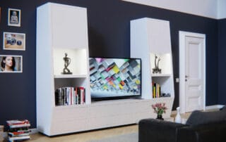 TV-Wand in weiß TV-Wand in weiß